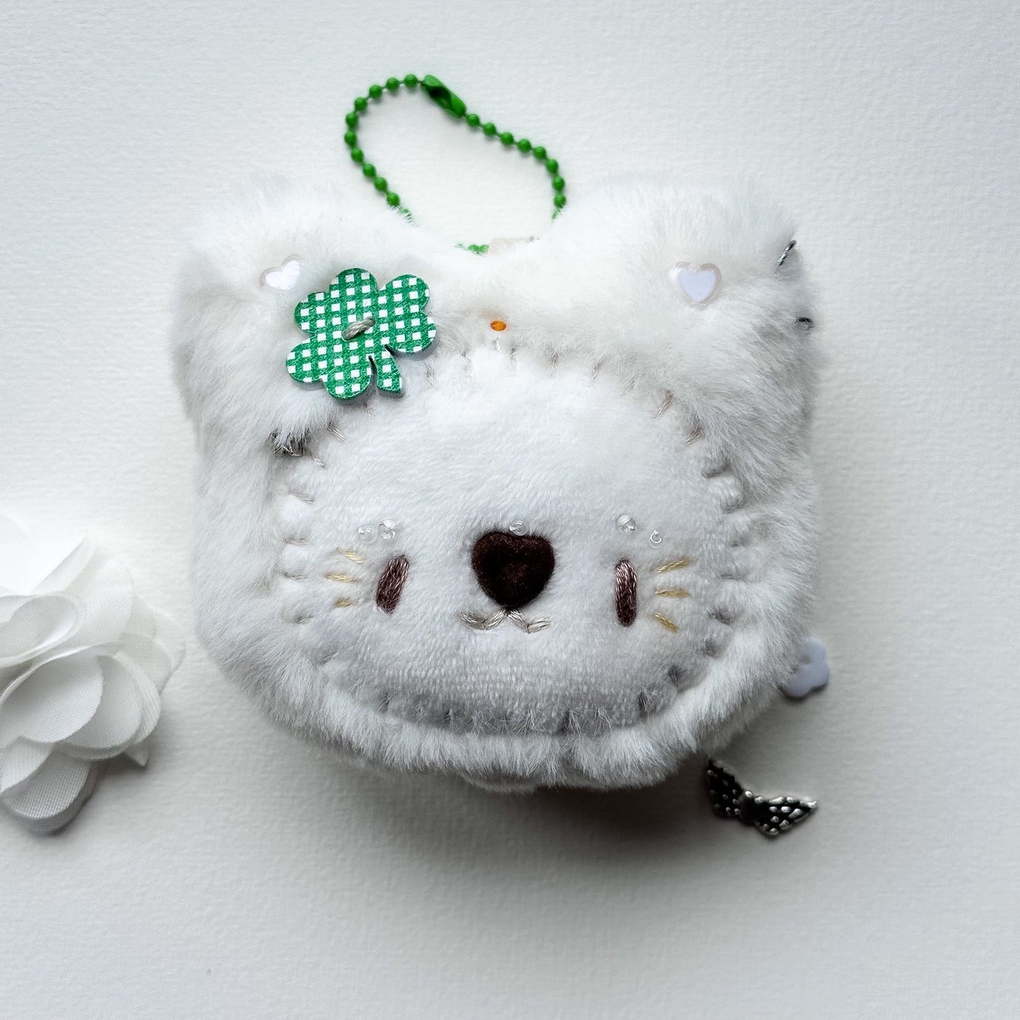 Lucky Cat Plush Charm