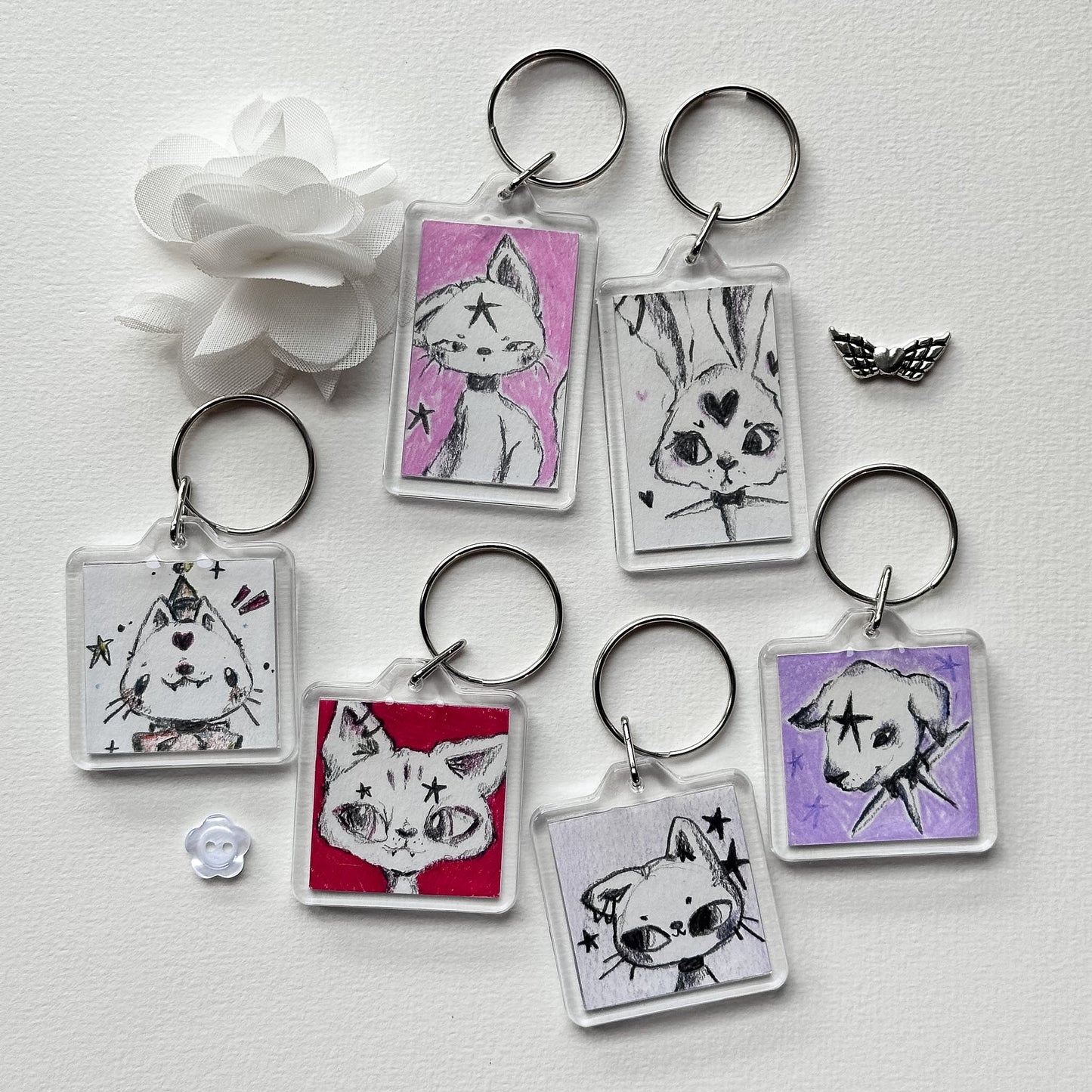 Doodle Keychains