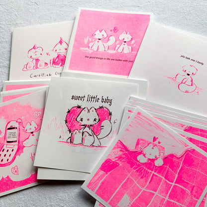 Neon Pink Riso Prints