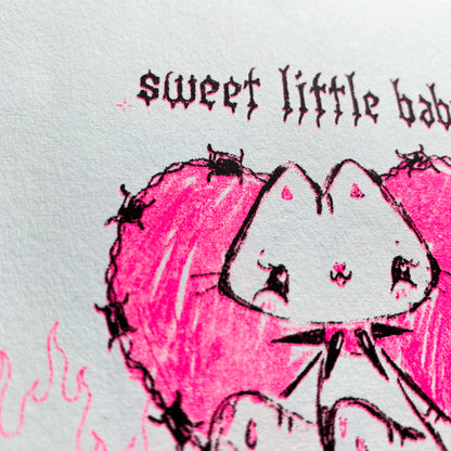 Neon Pink Riso Prints