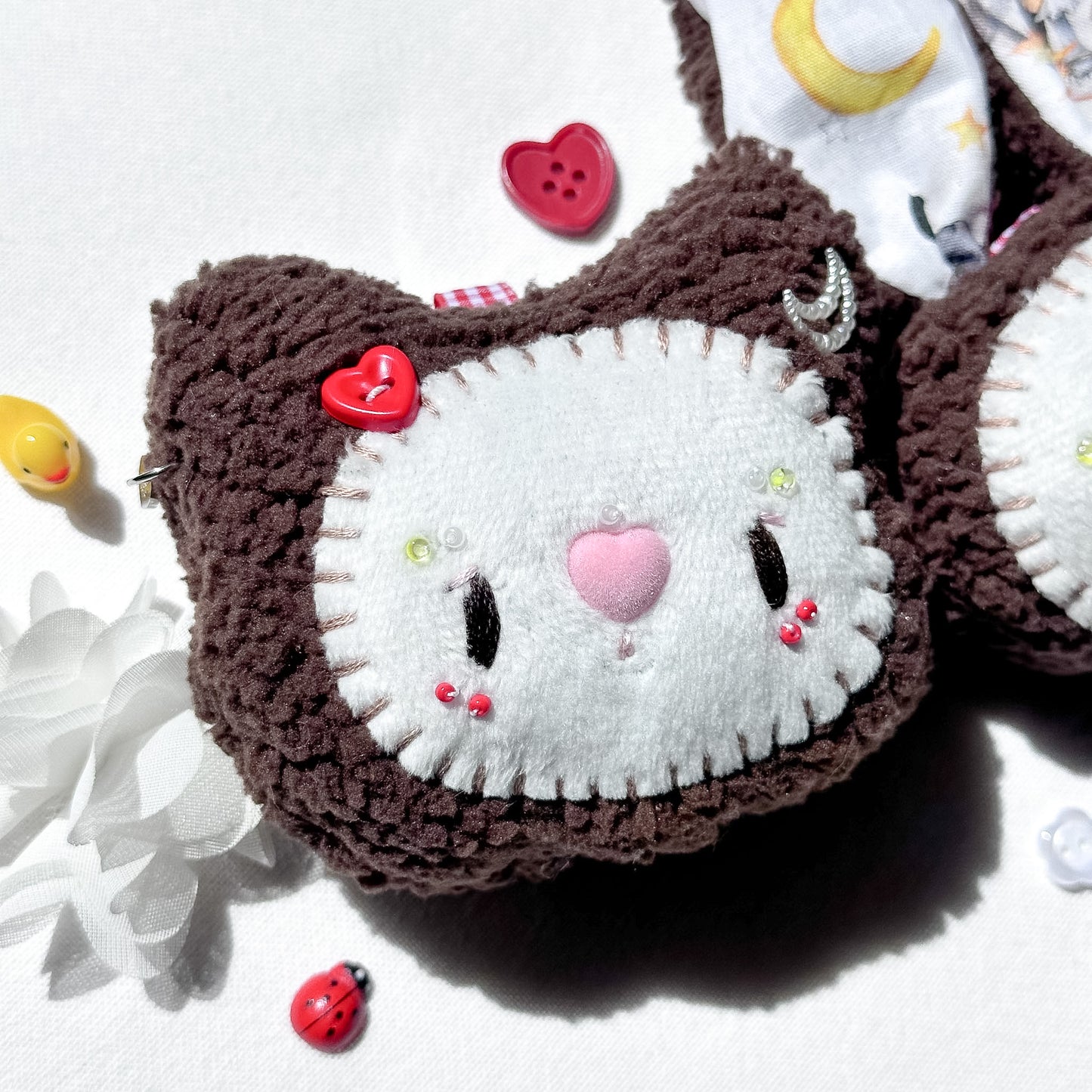 Moon Couple Plush Charms