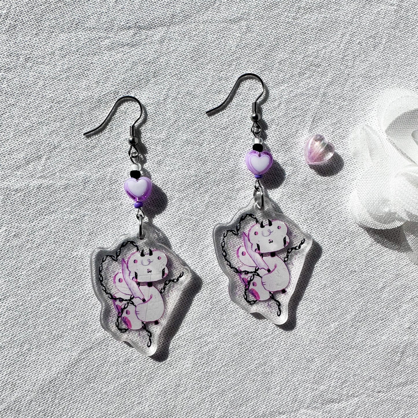 Evil Milo Acrylic Earrings