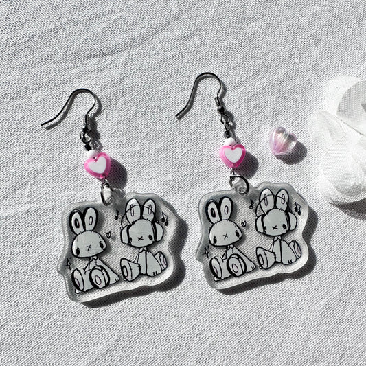 Bunnies Acrylic Earrings