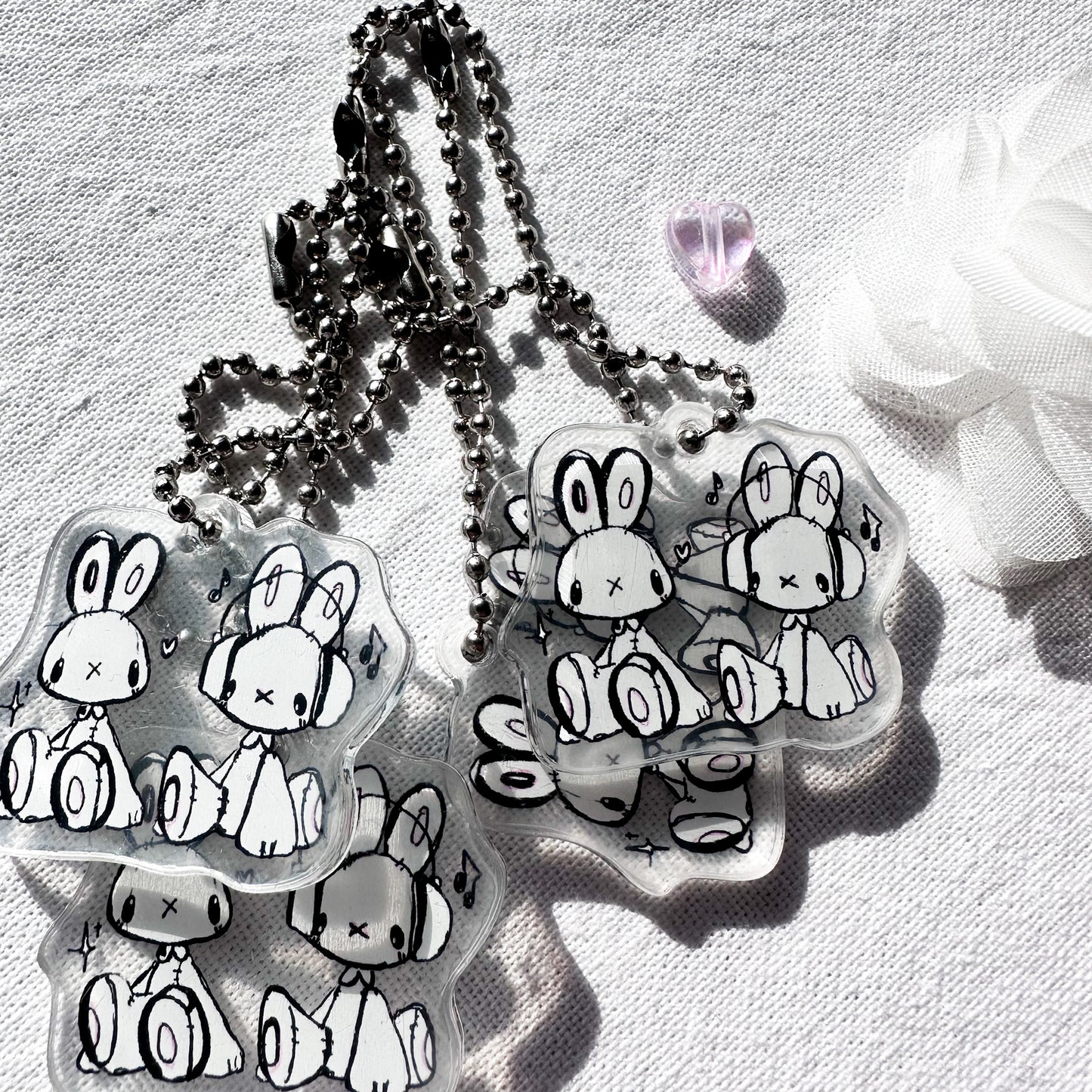 Bunnies Acrylic Charm