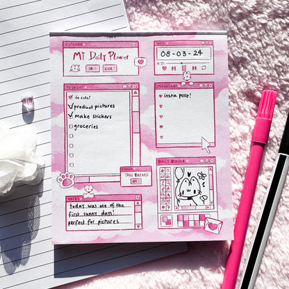 Daily Planner Memo Pad