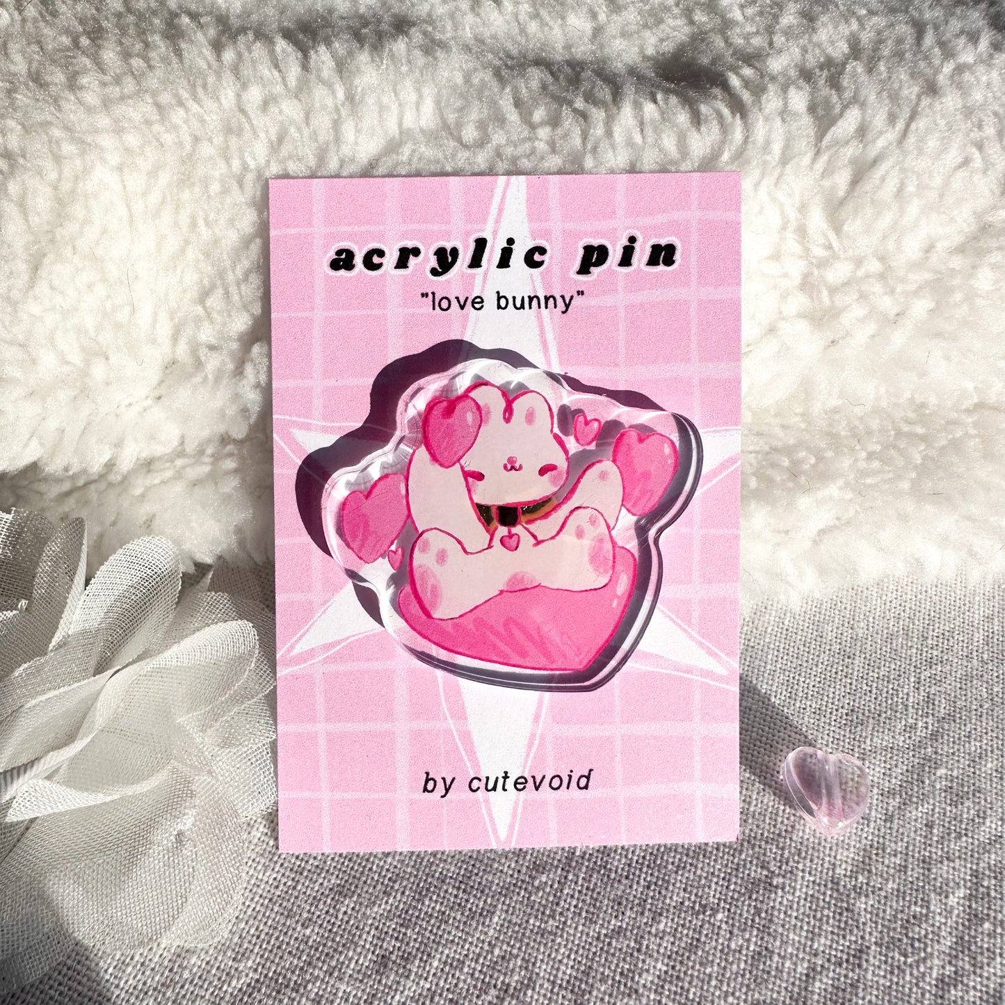 Love Bunny Acrylic Pin