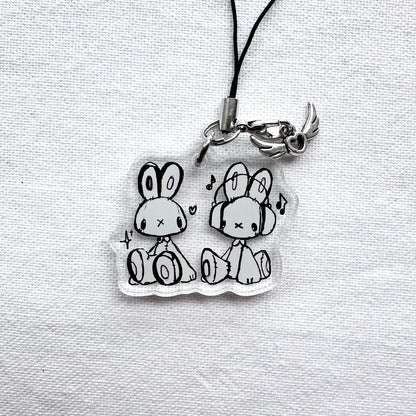 Bunnies Acrylic Charm