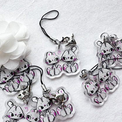 Double Trouble Acrylic Charm