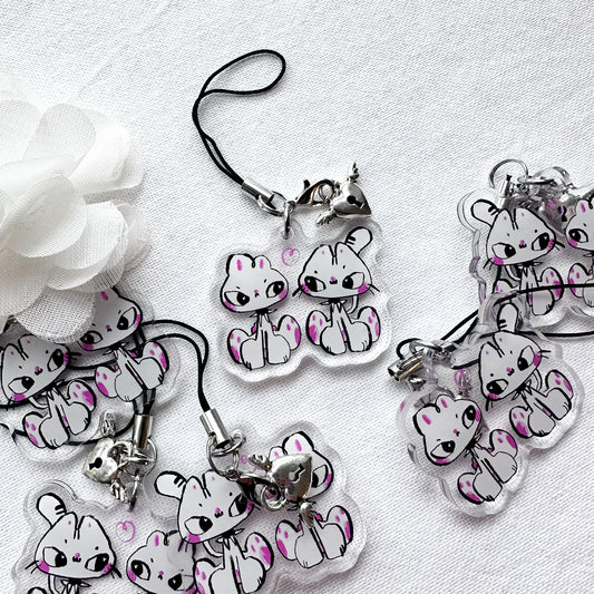Double Trouble Acrylic Charm