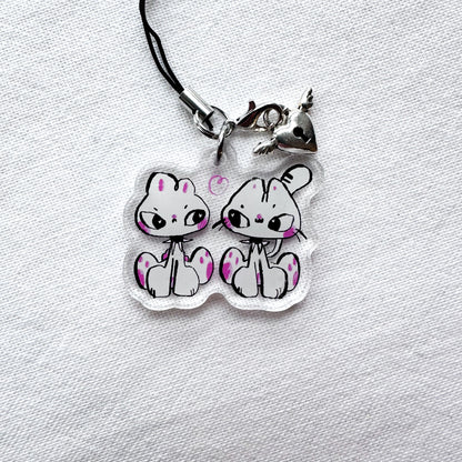 Double Trouble Acrylic Charm