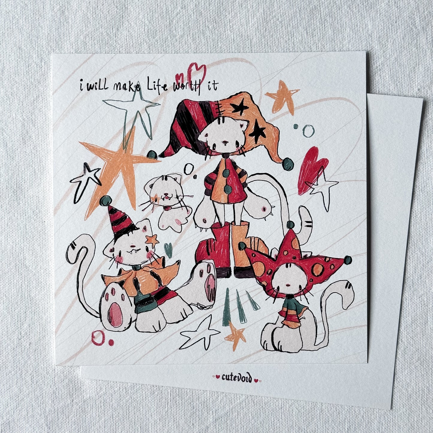 Doodle Clowns Print