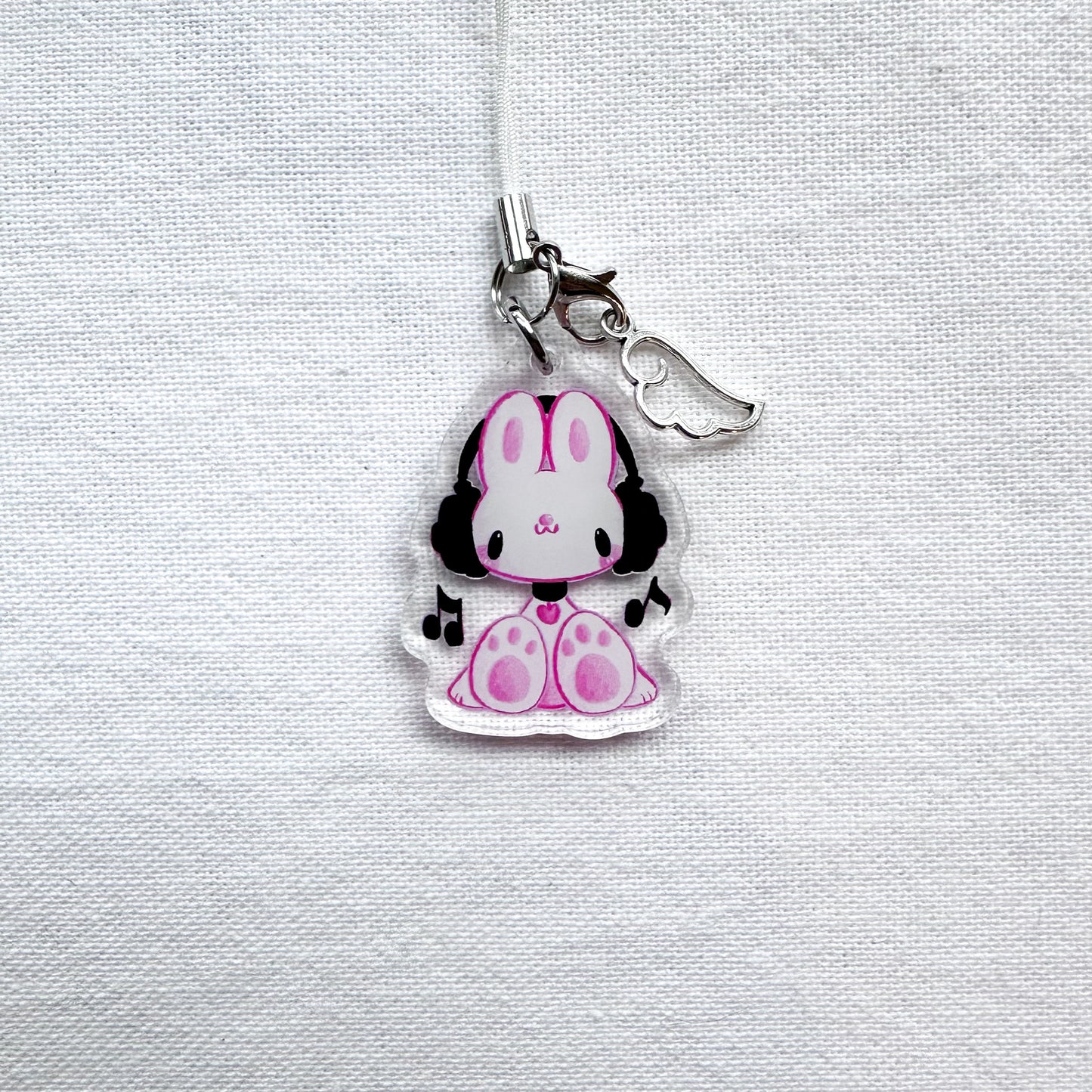 Music Bunny Acrylic Charm