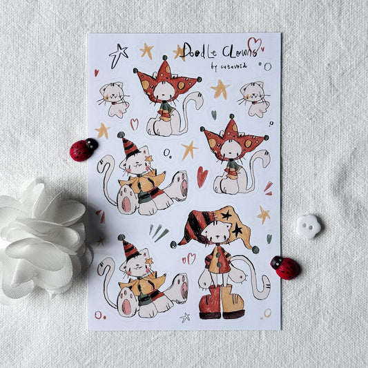 Doodle Clowns Stickersheet