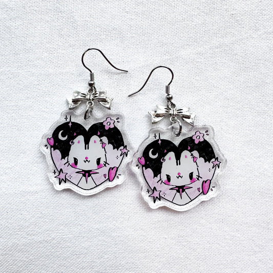 Zora Heart Acrylic Earrings