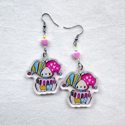 Silly Clown Acrylic Earrings