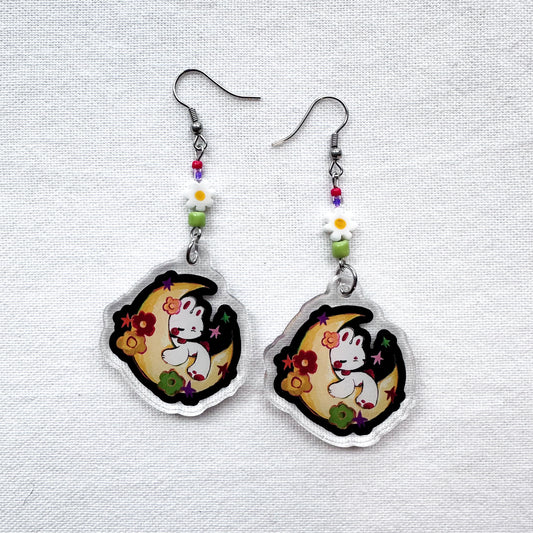 Moon Mako Acrylic Earrings