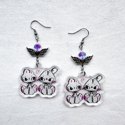 Double Trouble Acrylic Earrings