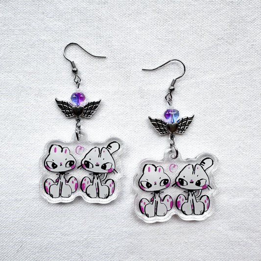 Double Trouble Acrylic Earrings
