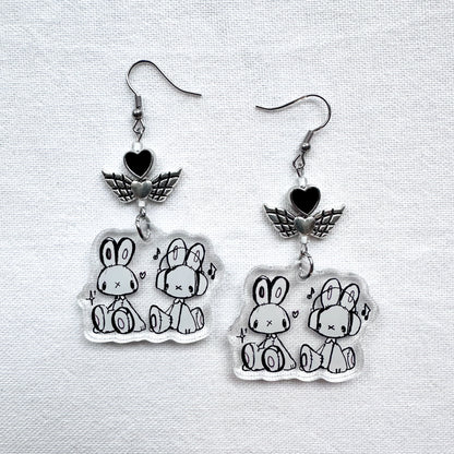 Bunnies Acrylic Earrings