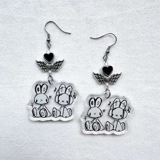 Bunnies Acrylic Earrings