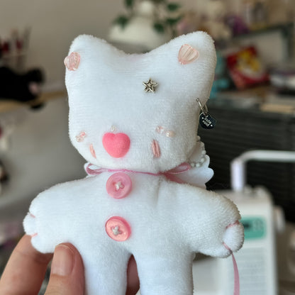 Pink Angel Cat Plush Charm