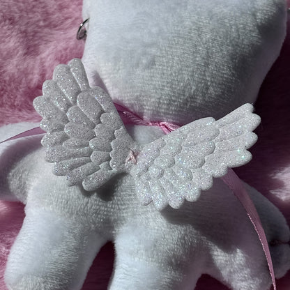 Pink Angel Cat Plush Charm
