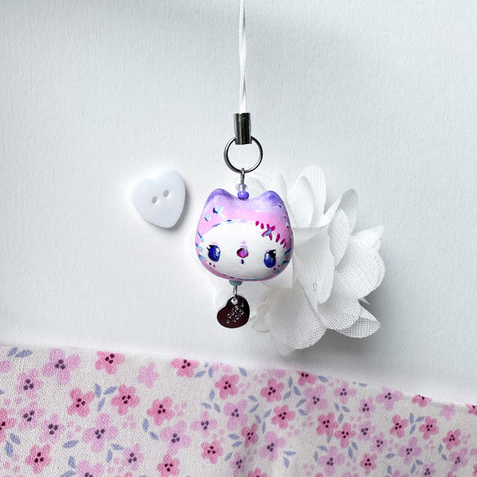 Pink Chonky Cat Clay Charm