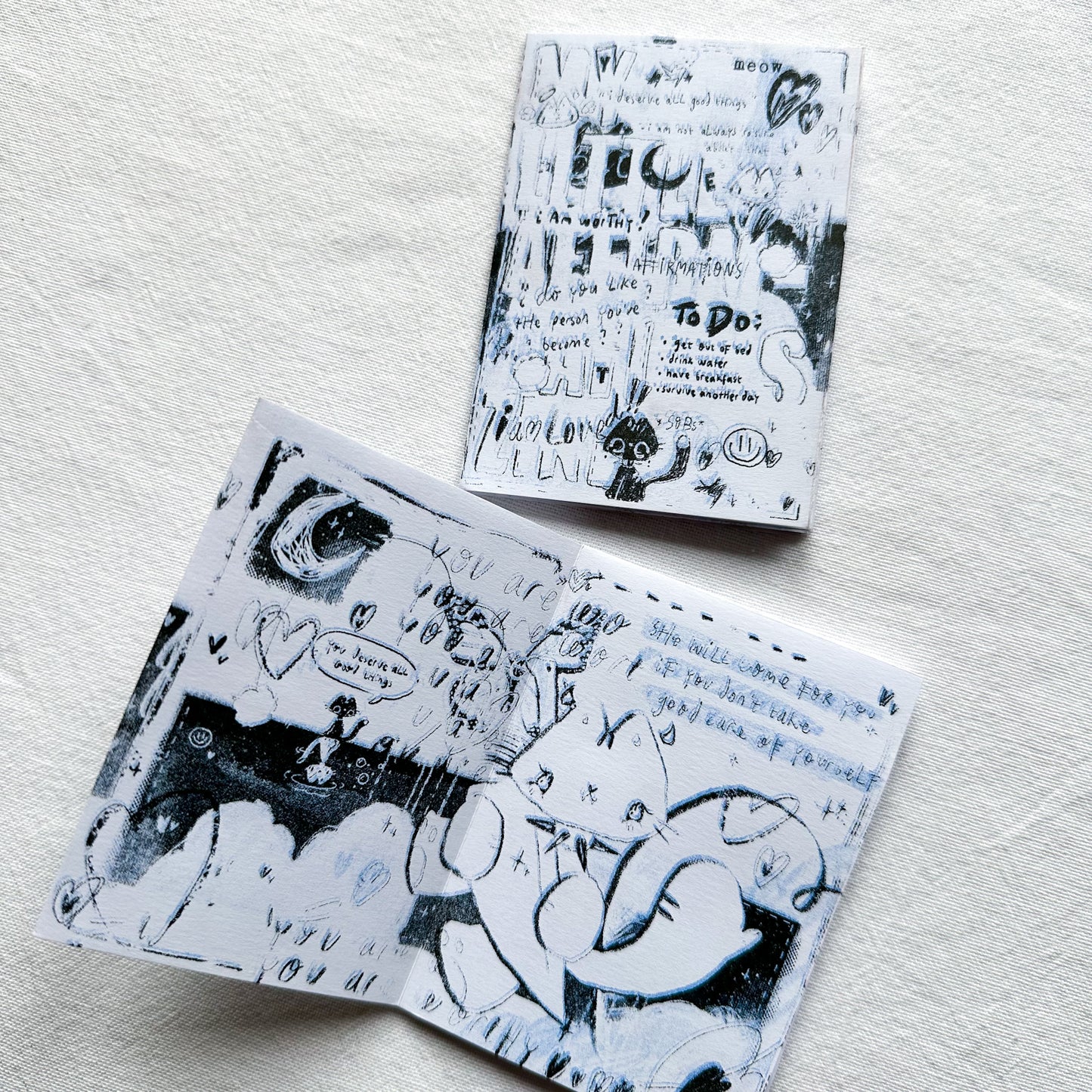 Affirmations Mini Riso Test Zines