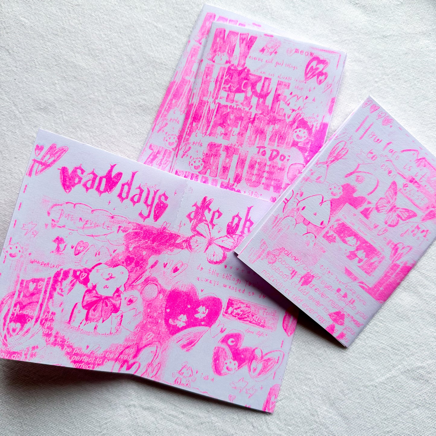 Affirmations Mini Riso Test Zines