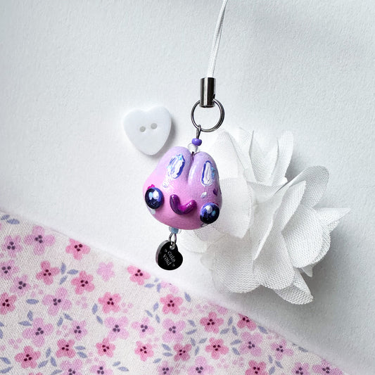 Pink Chonky Bunny Clay Charm