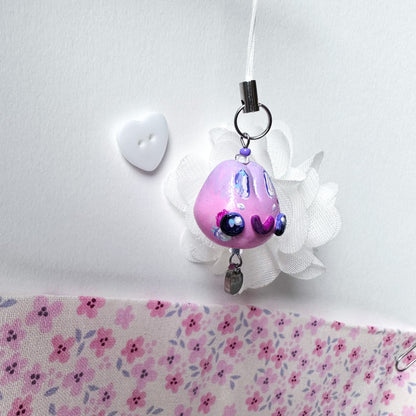 Pink Chonky Bunny Clay Charm