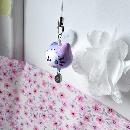 Light Purple Chonky Cat Clay Charm