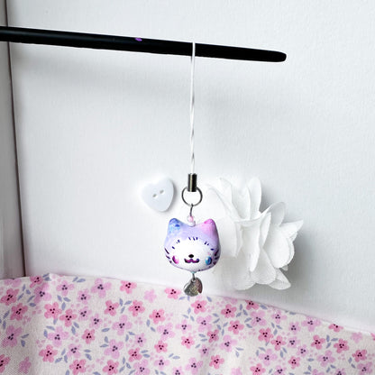 Light Purple Chonky Cat Clay Charm