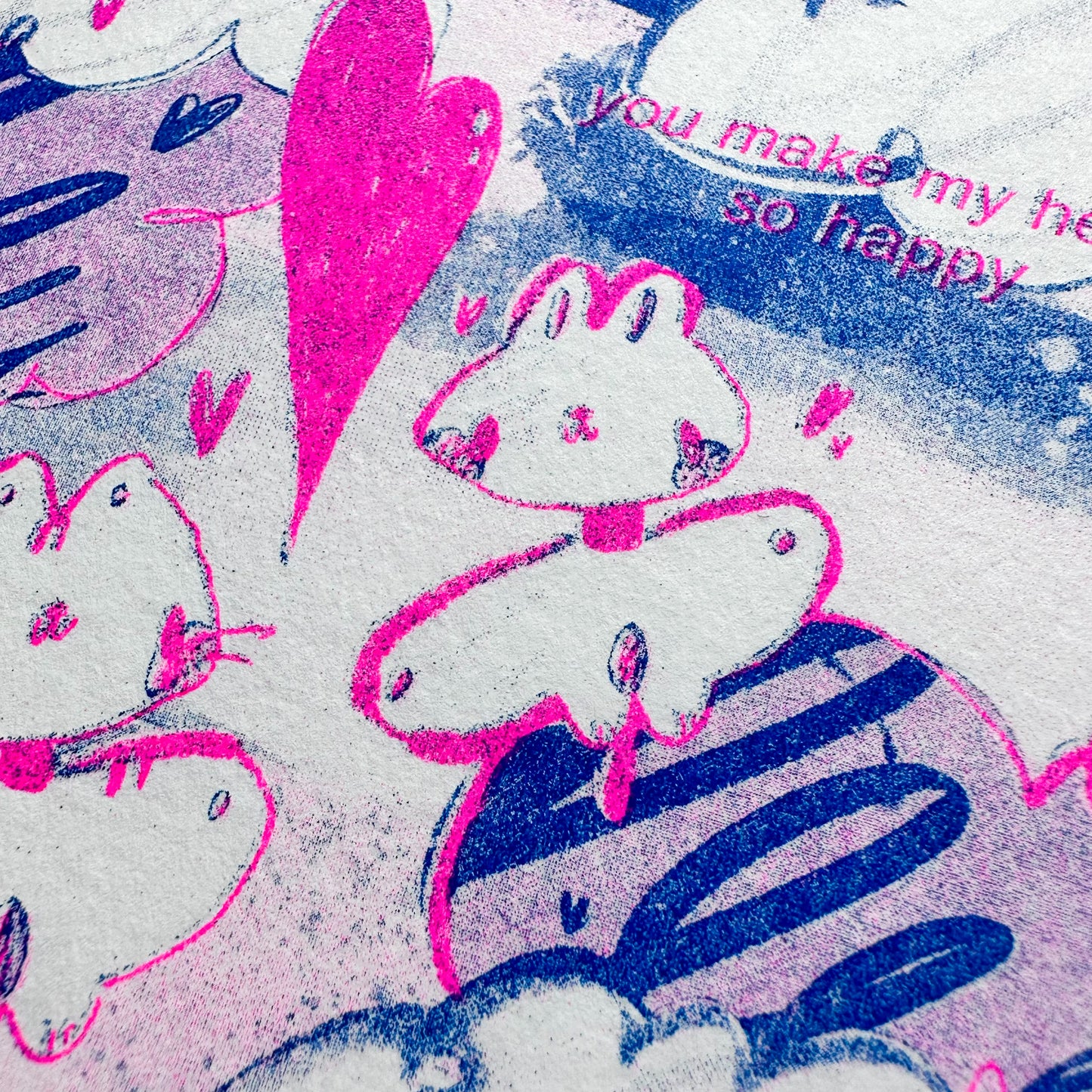 Happy Heart Riso Print