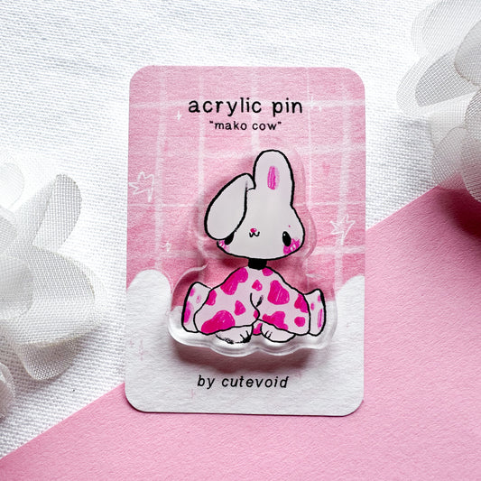 Mako Cow Acrylic Pin