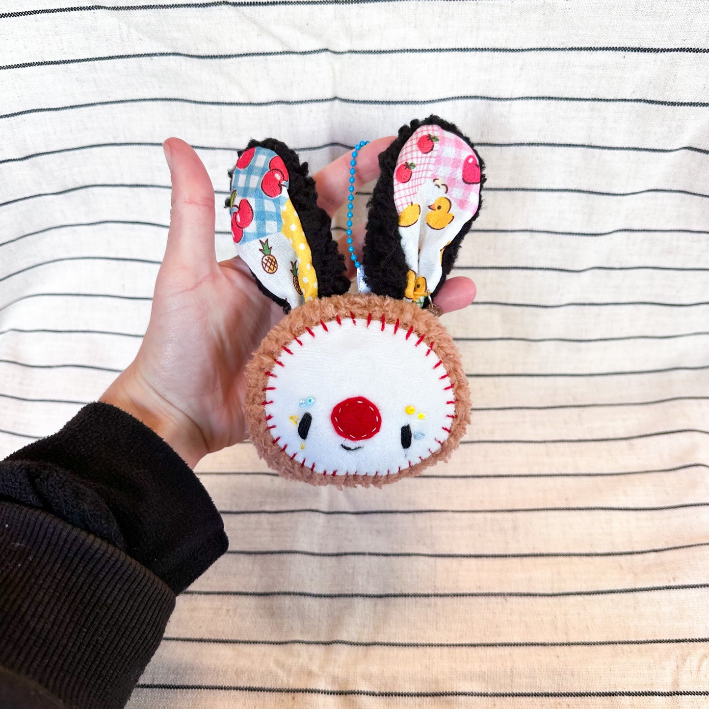 Bunny Clown Plush Charm