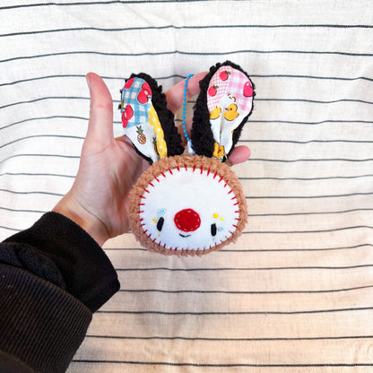 Bunny Clown Plush Charm