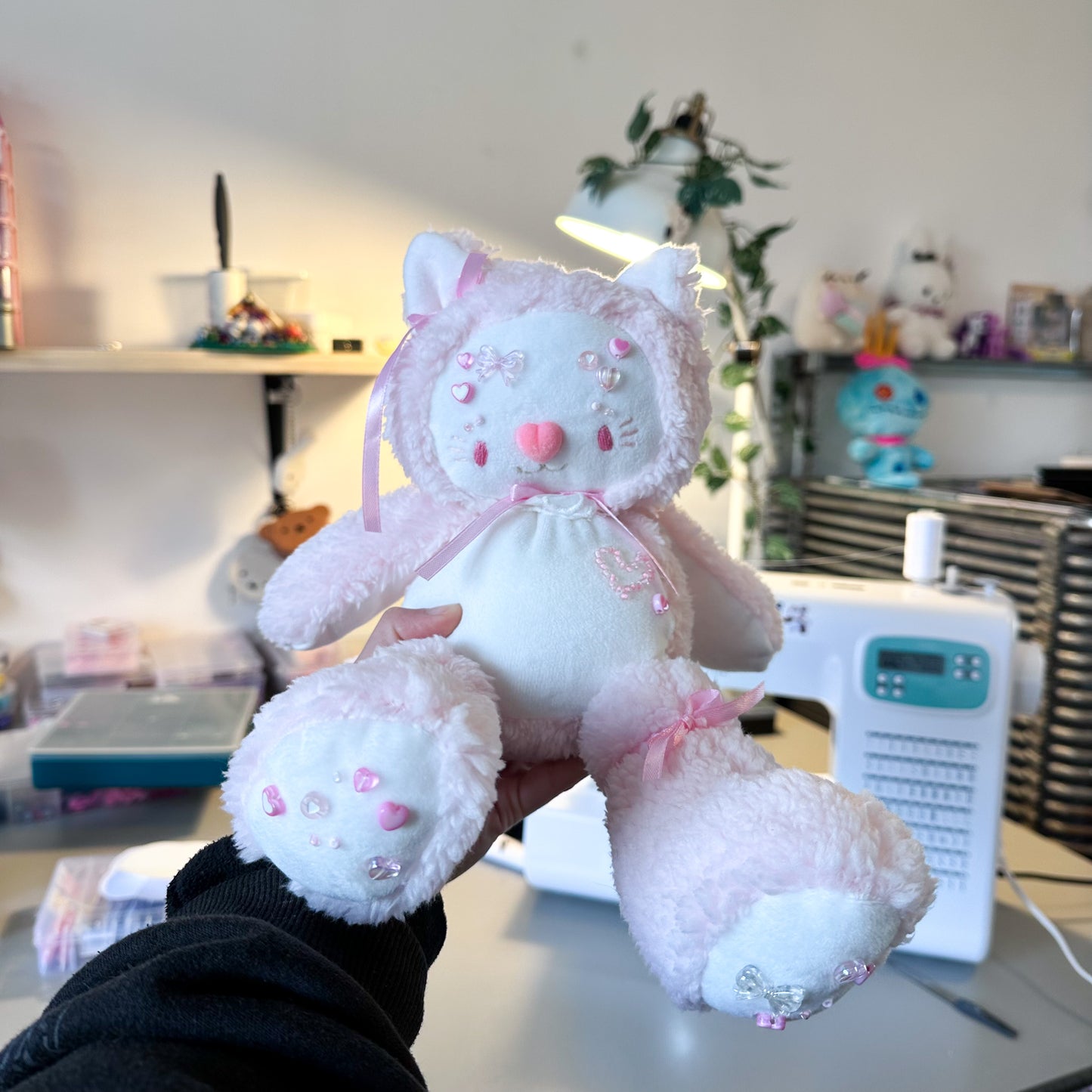 Pink Cat Plushie