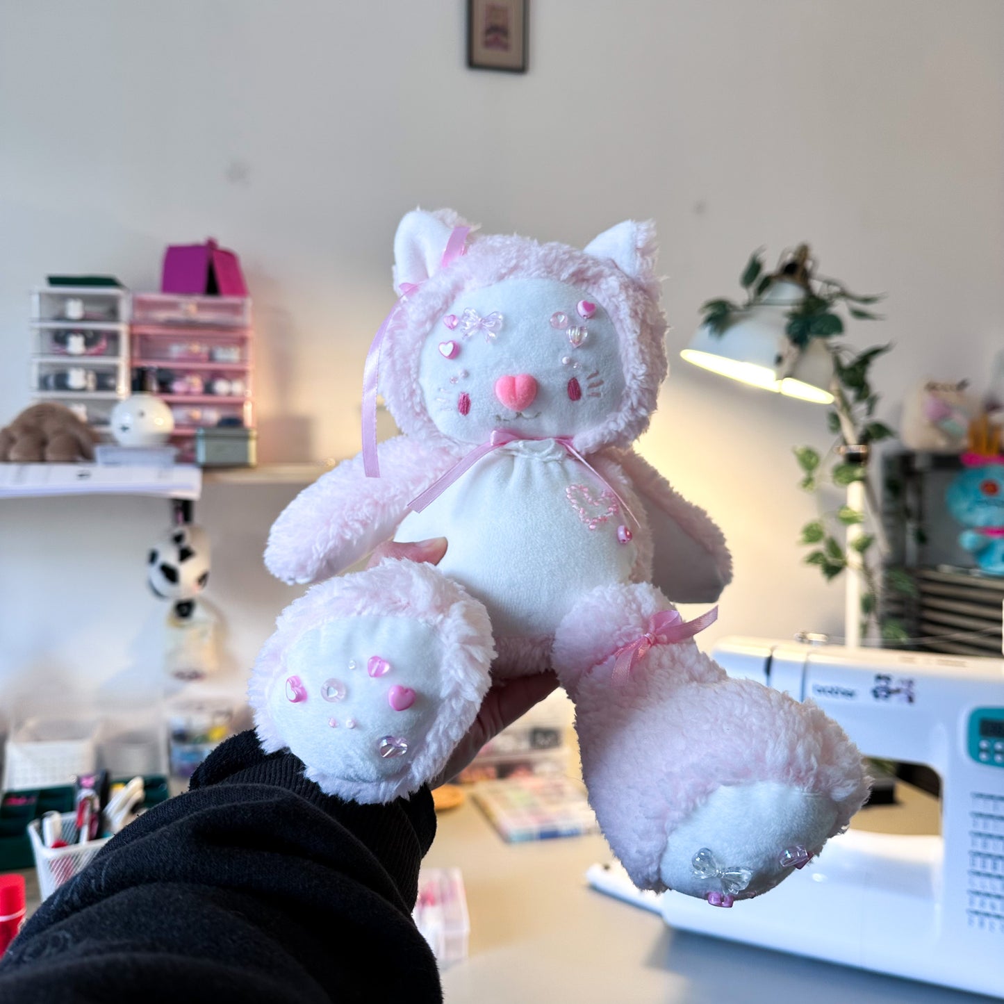 Pink Cat Plushie