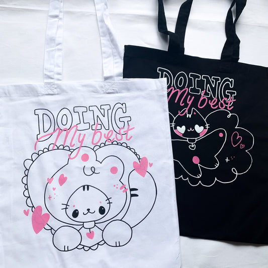 Doing My Best Tote Bags