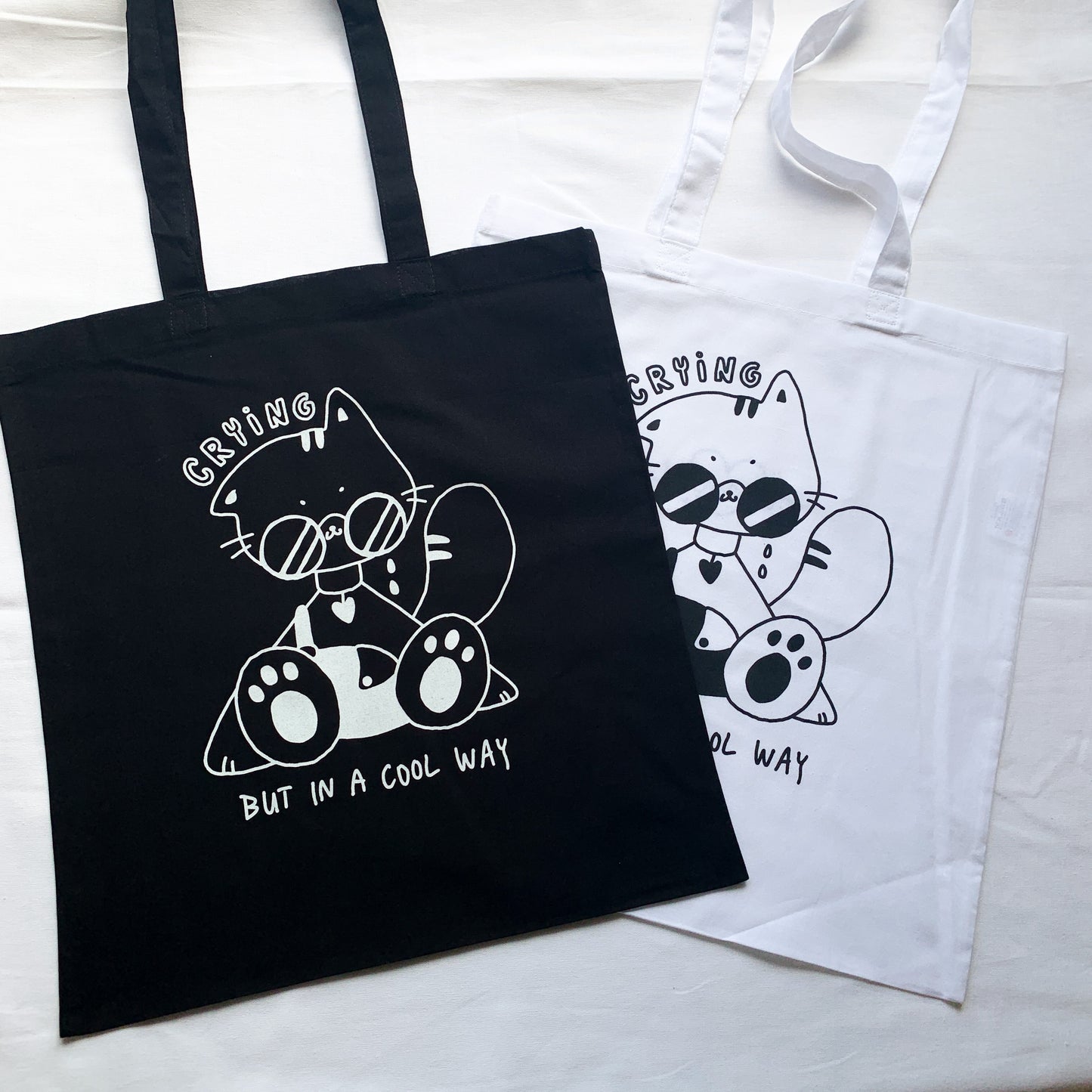 Crying Tote Bags