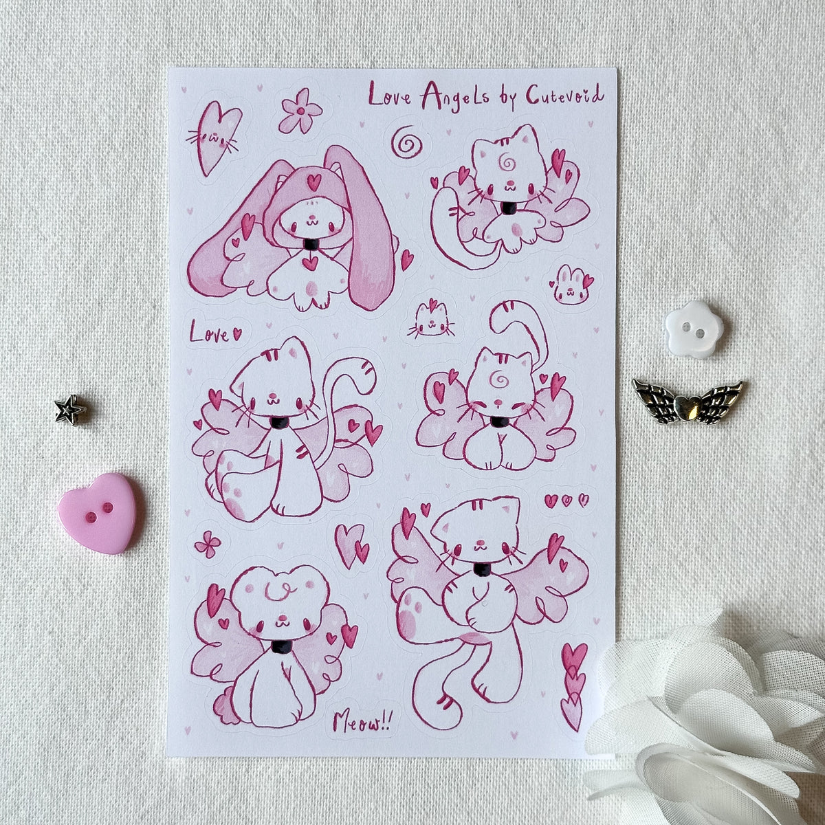 Love Angels Stickersheet