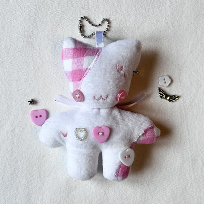 Pink Cat Plush Charm