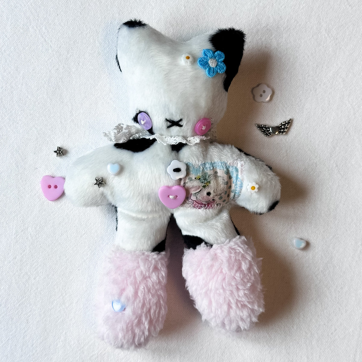 Pink Cow Cat Plushie