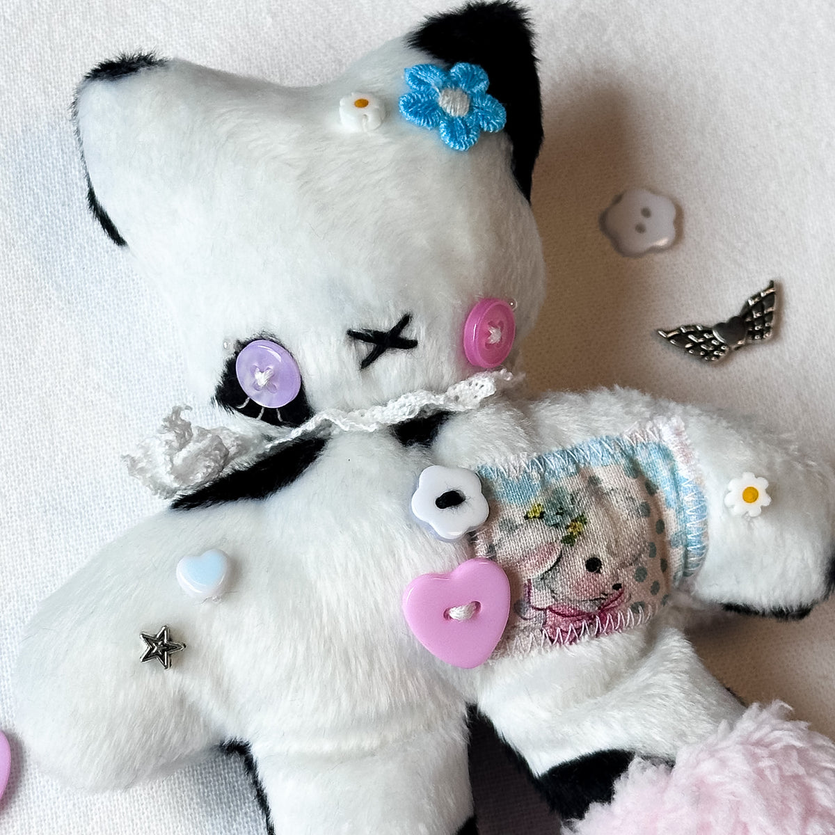 Pink Cow Cat Plushie
