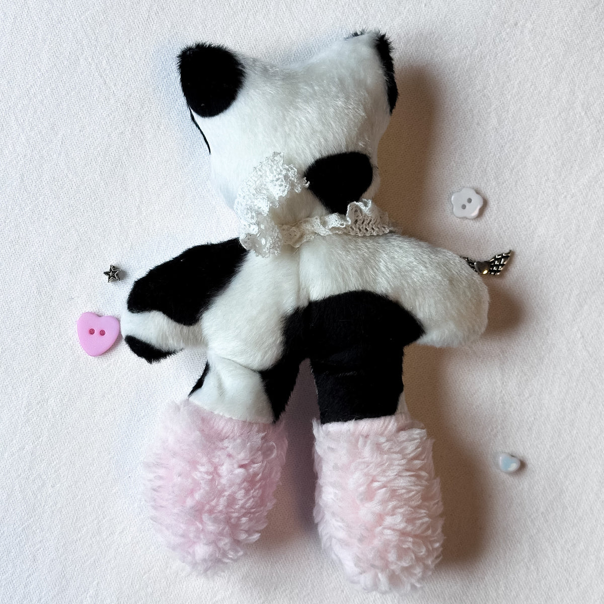 Pink Cow Cat Plushie