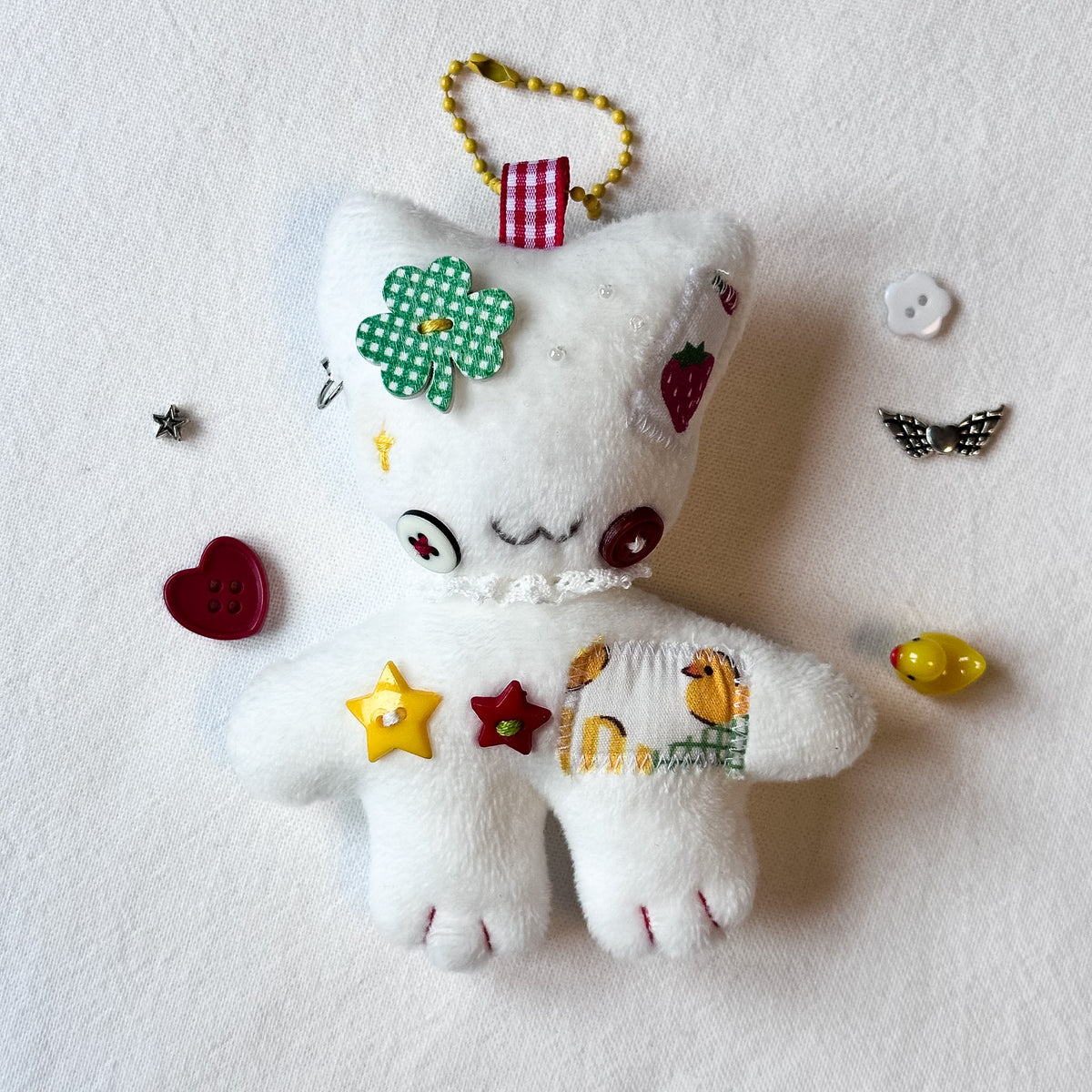 Silly Cat Plush Charm