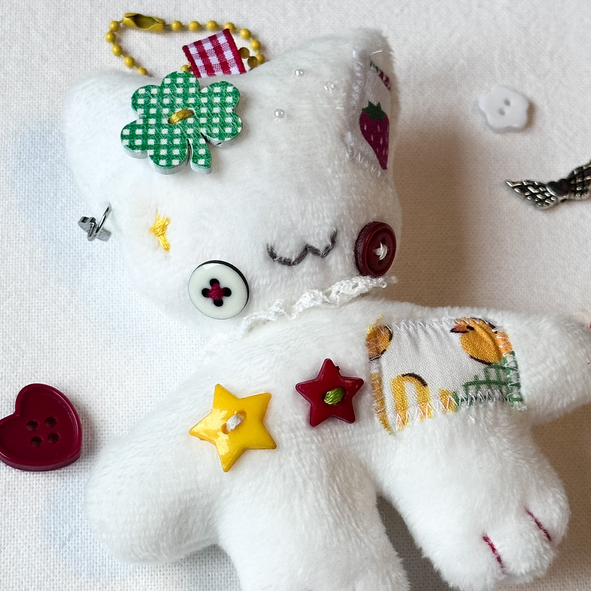 Silly Cat Plush Charm