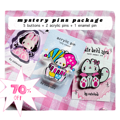 Mystery Pins Package 70% OFF