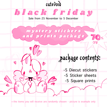 Mystery Stickers & Prints Package 70% OFF